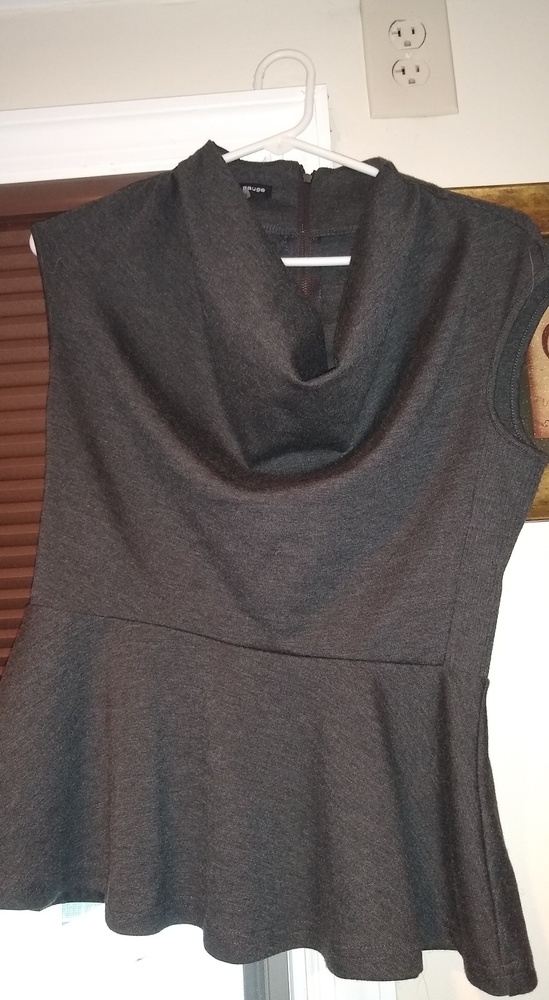 Top Stretch Ribbed Sides. Layered Neckline